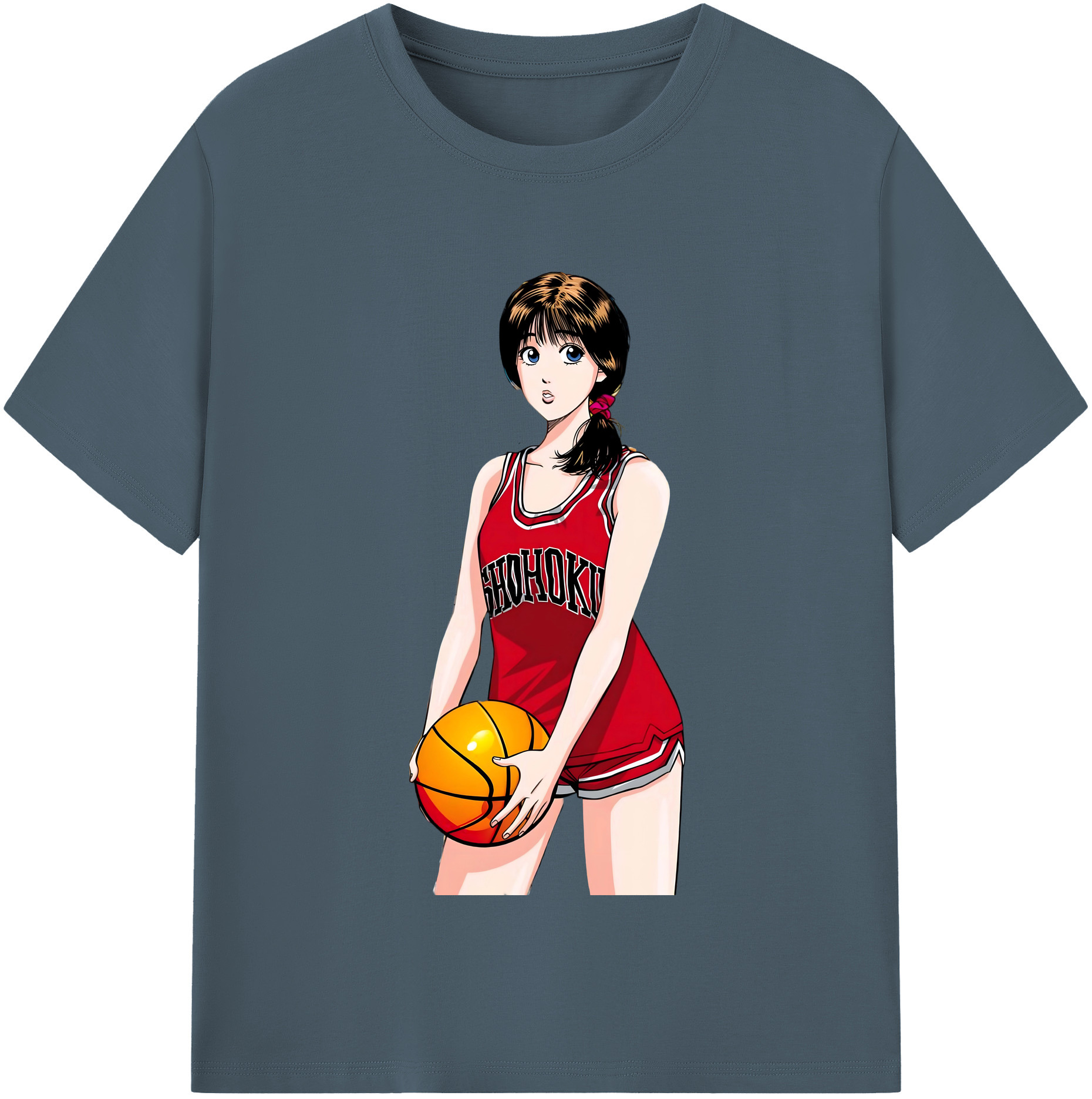 SLAM DUNK／スラムダンク 綿100％半袖Tシャツ（フロントプリント）